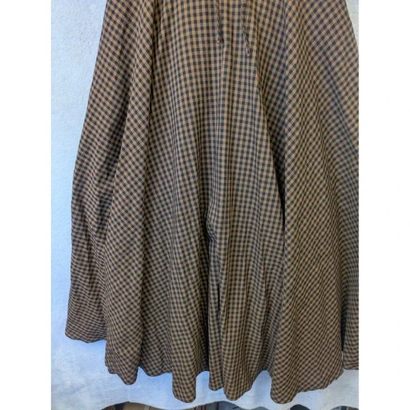 Ivy City Co Maple Women's Brown Gingham Check Midi Dress Size 2 NWT - Picture 4 of 14